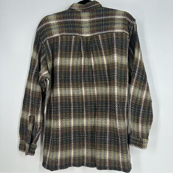 RESERVOIR Worldwide Multicolored Herringbone Button Down Shacket Shirt Sz M - Picture 8 of 9